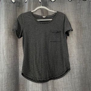 Black and White Striped Garage T-shirt